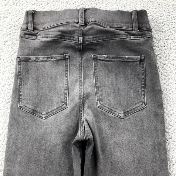 SPANX Womens Size XS Gray Distressed Raw Hem Mid Rise Skinny Ankle Jegging Jeans - Picture 7 of 16